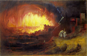 Painting of the destruction of Sodom and Gomorrah