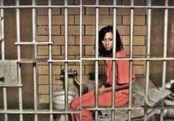 A woman in jail