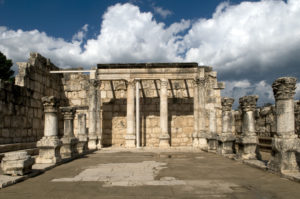 Ruins of the ancient Jewish synagogue at Capernaum